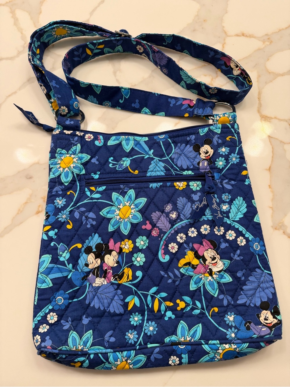 Vera Bradley Disney Parks Mickey & Minnie Floral Crossbody Bag - Retired Blue ?